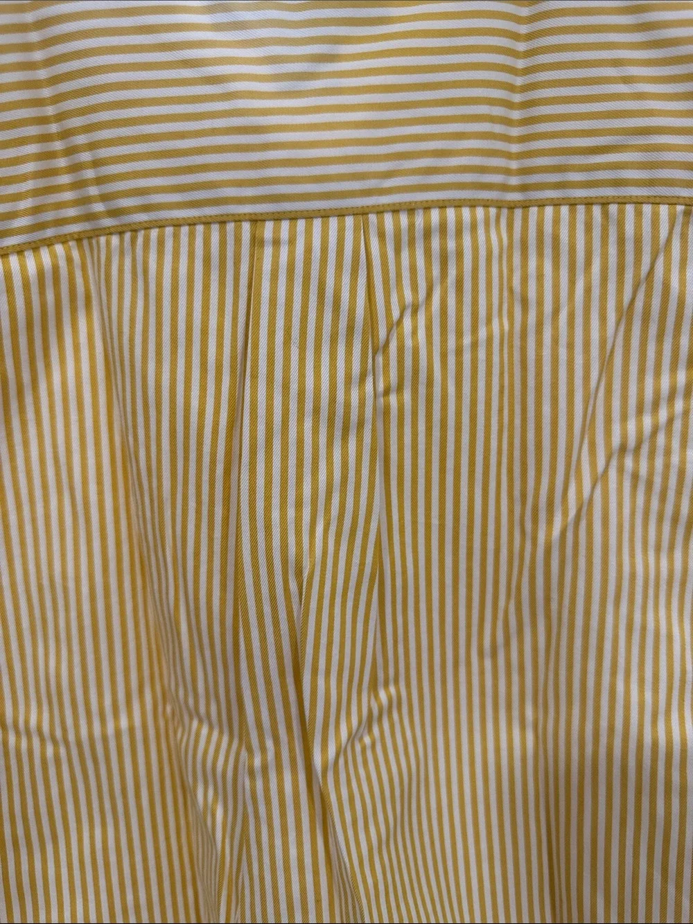 Banana Republic Men’s Yellow and White Striped Dress Shirt
